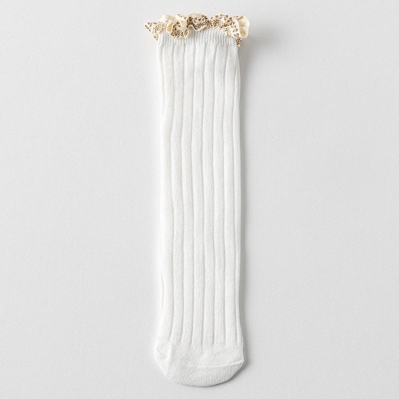 Newborn Baby Unisex Over-the-Knee Lace Socks for All Seasons