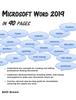 Kniha Microsoft Word 2019 In 90 Pages
