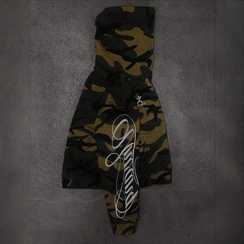 Suéter chaqueta de punto con estampado de camuflaje estilo hip hop de la costa oeste estadounidense, esquema de colores clásico, callejero, moda holgada