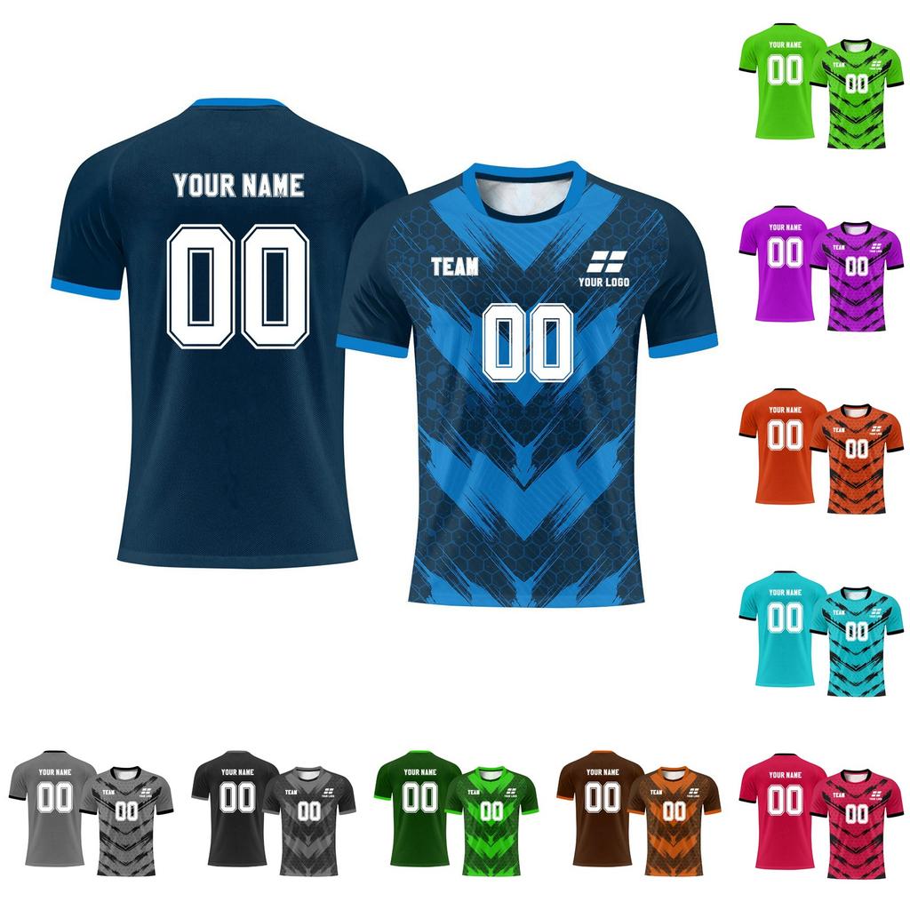 Personalised Tops Shirts Mens Girls With Name Number Custom Football Jerseys For Boys Training Suit
