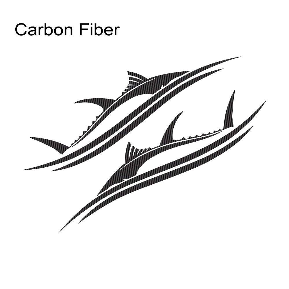 2pcs/set Fish Stripes Style Car Decals for Vehicle Car Boat RV Campervan Caravan Motorhome Window Decorate Waterproof Vinyl