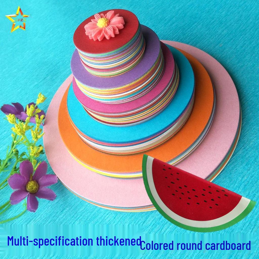 Cartulina Redonda de Colores para Manualidades de Jardín de Infancia: Kits DIY de Origami, Corte de Papel, Tarjetas de Felicitación y Linternas