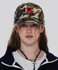 KEEMHII Camo Washed Devil Ball Cap - [Khaki]