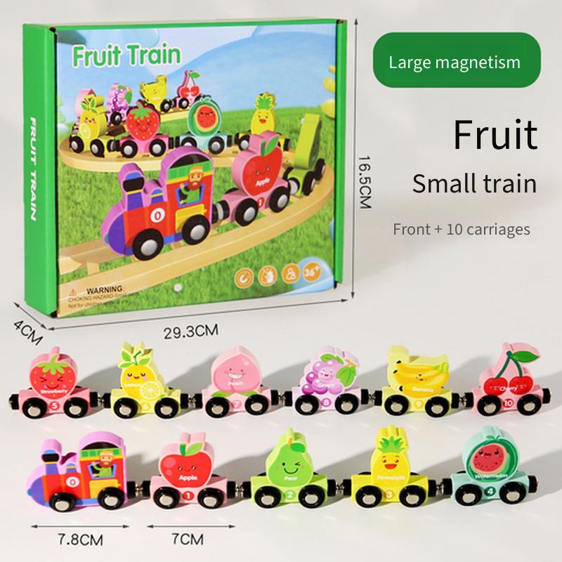 Magnetische Zahlenzug Spielzeug für Kinder, Pädagogische Magnetische Bausteine, Steckspielzeug für Kleinkinder Jungen Mädchen Alter 1-6