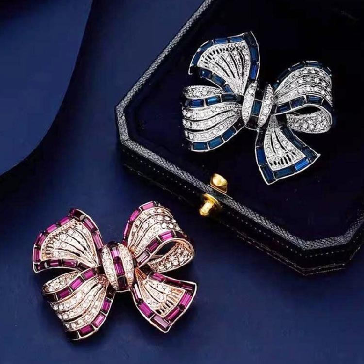 Bowknot Brooches Fashion Statement Brooch Evening Party Brooch Unique Bowknot Clothing Jewelry Present for Women Girl