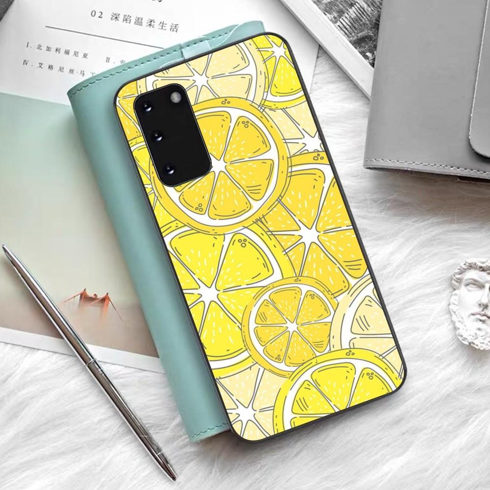 Fruit Lemon Phone Case Silicone PC+TPU For Samsung S10 20 30 22 23 24 Plus Lite Ultra Cover