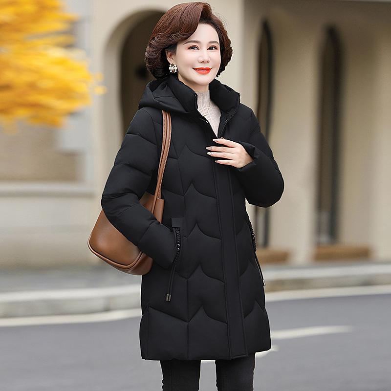 Plus Size XL-6XL Middle Age Women's Winter Jackets New In Coats Elegant Loose Thick Warm Long Parkas Female Outerwears