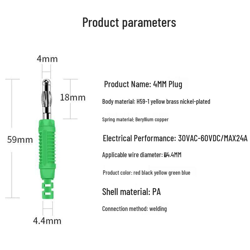 4mm Banana Plug Test Accessories Solder-Type Large Current Connector Socket