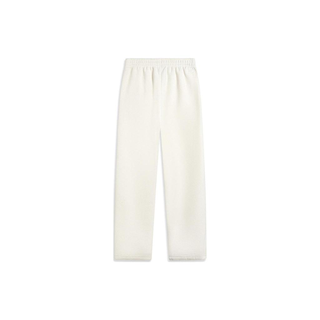 Li Ning Disney Collaboration Series Monsters University Cartoon Print Straight Leg Fleece Warm Loose Knit Sports Pants Women bottoms AKLT818-3