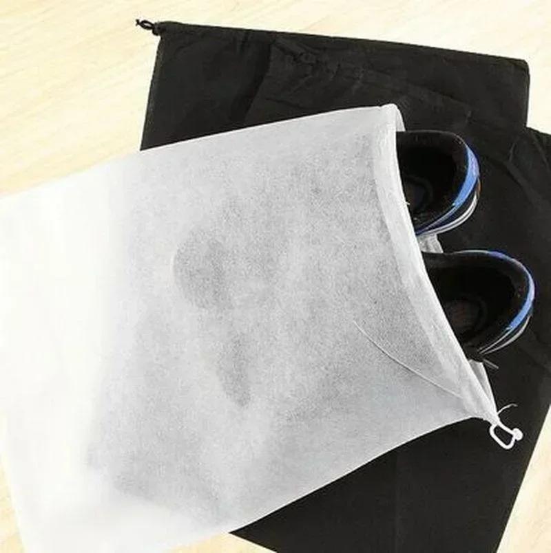Practical New 10 Pcs Household Shoe Dust Cover Non-woven Fabric Dust Proof Drawstring Storage Bag Household Daily Necessities