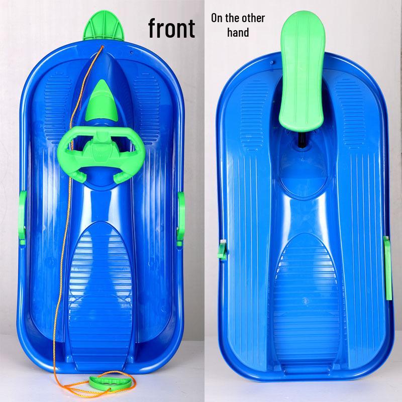 Adult Snowboard Sled with Steering Wheel and Brakes