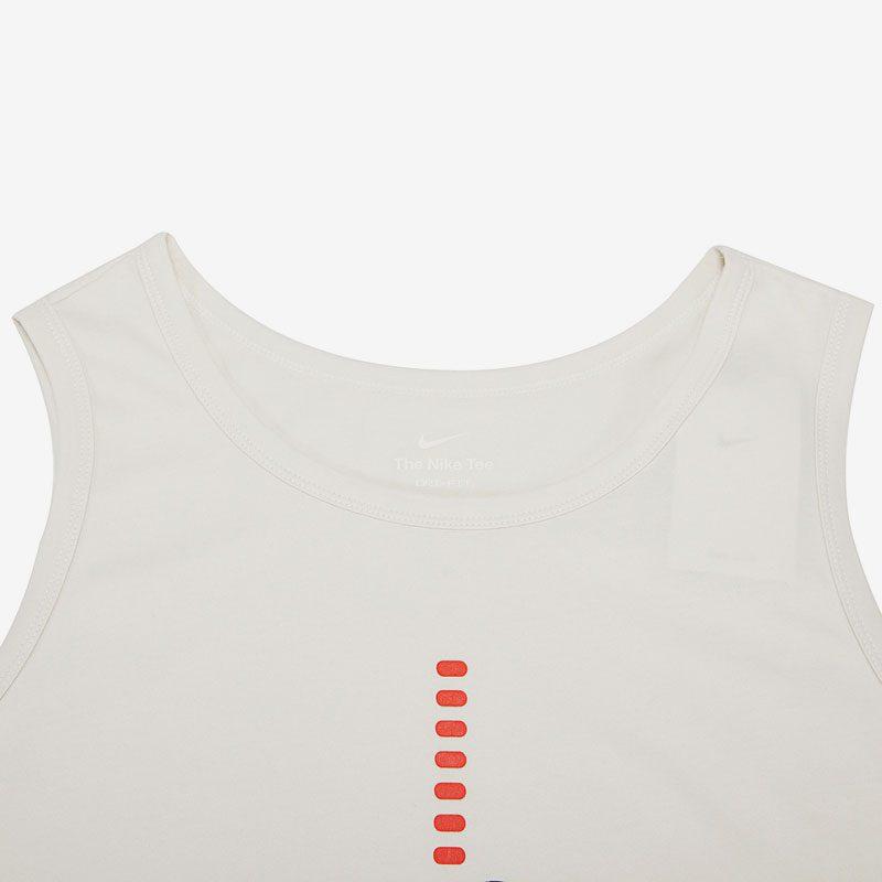 Nike Tank Tops Men's White Crew Neck Moderate Straight Fit DR7669-030