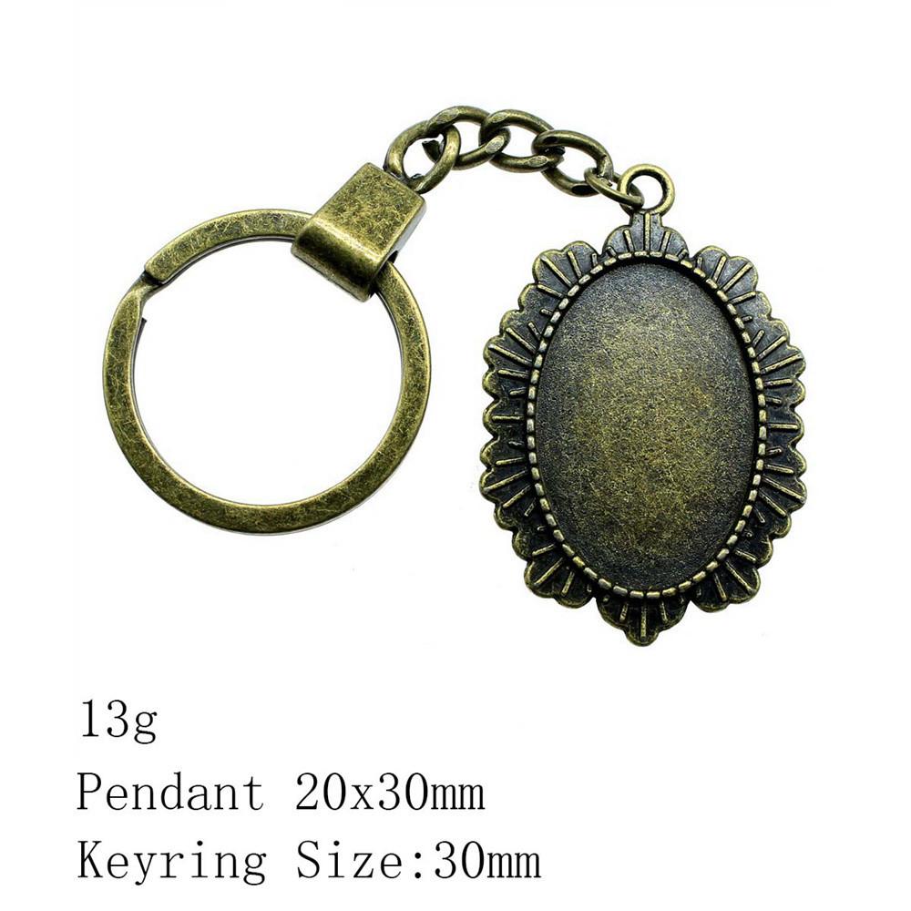 Graduation Keychains Couple Heart Elliptical Glass Cabochon Base Setting Tray Keychains Cheap Cute Stuff Airplane Keychain
