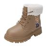 Versatile 2025 Autumn/Winter Cartoon Waterproof Leather Martin Boots for Toddlers - Boys & Girls