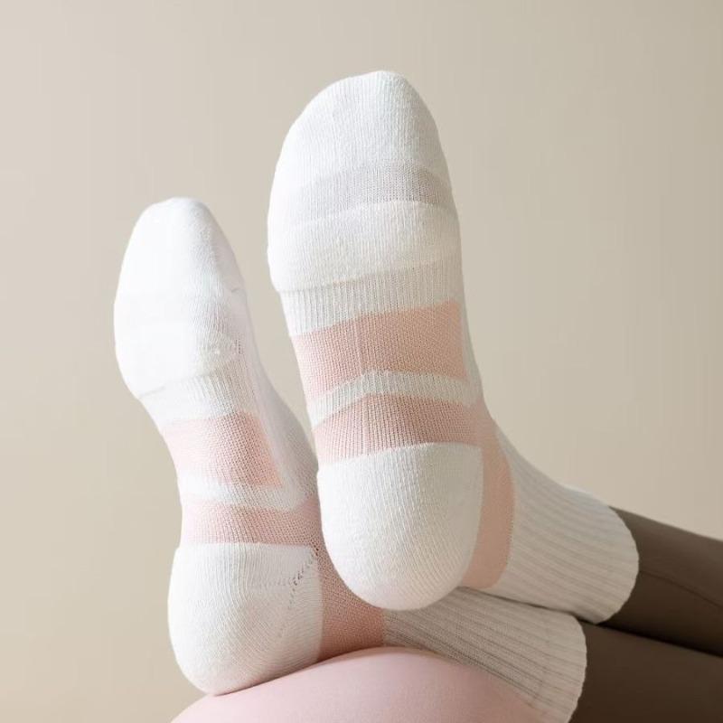 Combed Cotton Sports Socks, Women's Towel Bottom Sweat-absorbing Mid-calf Socks, Tennis Anti-slip Socks, Running Fitness Basketball Pure Cotton Socks