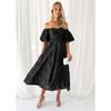 Bubble Sleeve Waist Cinching Temperament Dress for Women