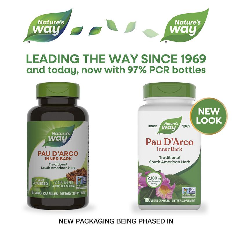 Pau D'Arco Innenrinde, 180 Vegane Kapseln (545 mg pro Kapsel)