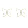 Personality Design Simple Geometric Hollow Butterfly Line Drop Dangle Earrings for Women Charm Exaggerate Stud Jewelry Accessory