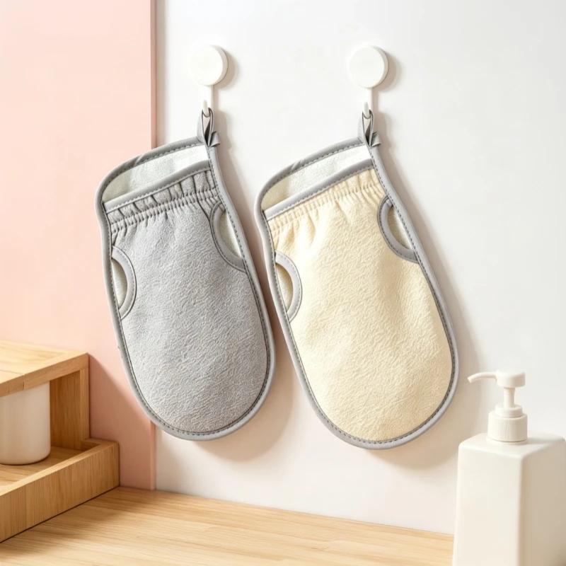 1Pcs Household Exfoliating Bath Glove Strong Cleaning Body Scrubber Towel For Back Washing Bathroom Supplies