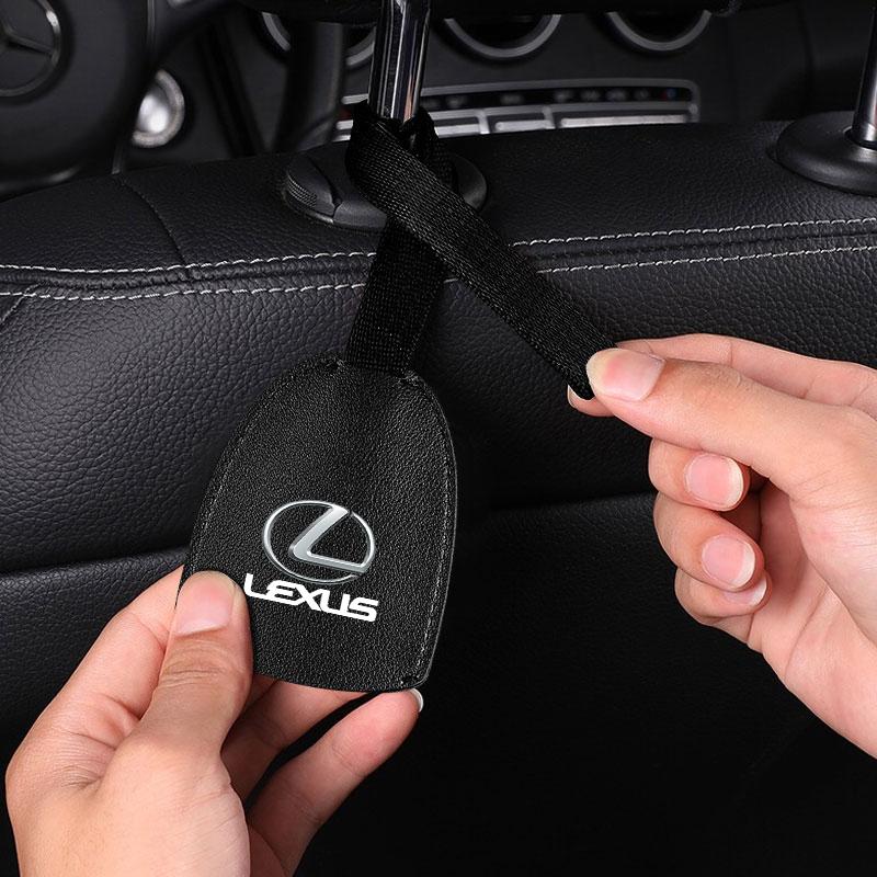 2pcs Leather Car Seat Back Hooks Portable Hanging Bag Rack For Lexus ES300 RX330 RX300 GS300 IS250 IS200 CT200h NX RX