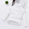 Children's Slim Fit Knit Sweater with High Neck and Velvet Lining for Autumn and Winter.