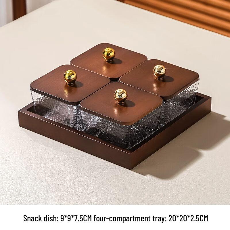 European Style Glass Snack & Fruit Serving Platter