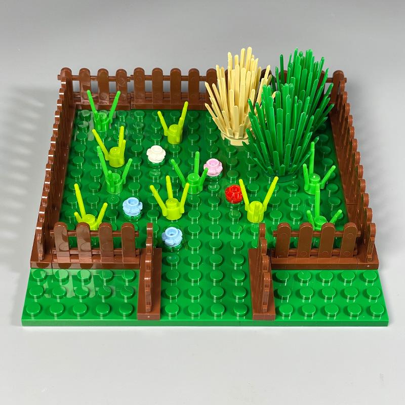 Animal Farm Building Blocks Set: Sheepfold, Cow Shed, Stable, Pigsty DIY Toy Assembly