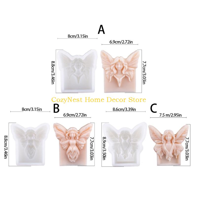 92MF Schmetterlingsstatue Silikonkerzenformen für Epoxidharz Handgemachte Kerze Silikonseifenformen Schmetterlingskerzenform