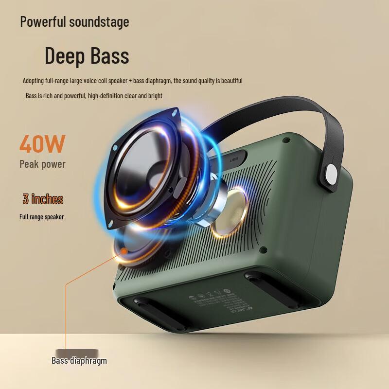 SANSUI F58 Portable Outdoor KTV Speaker with Lyric Display