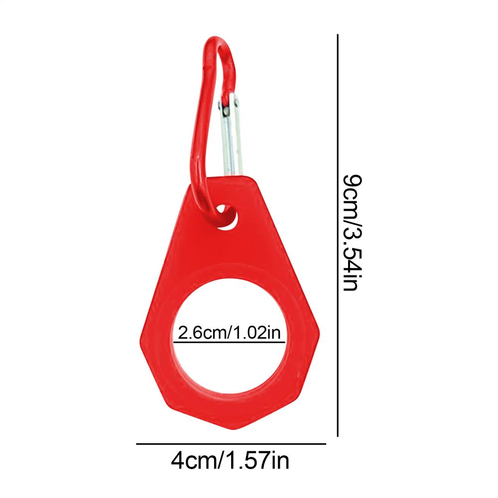 Water Bottle Buckle Holder Portable Bottle Carrying Clip 6 Pieces Silicone Drinking Container Buckle With Carabiner For Hiking