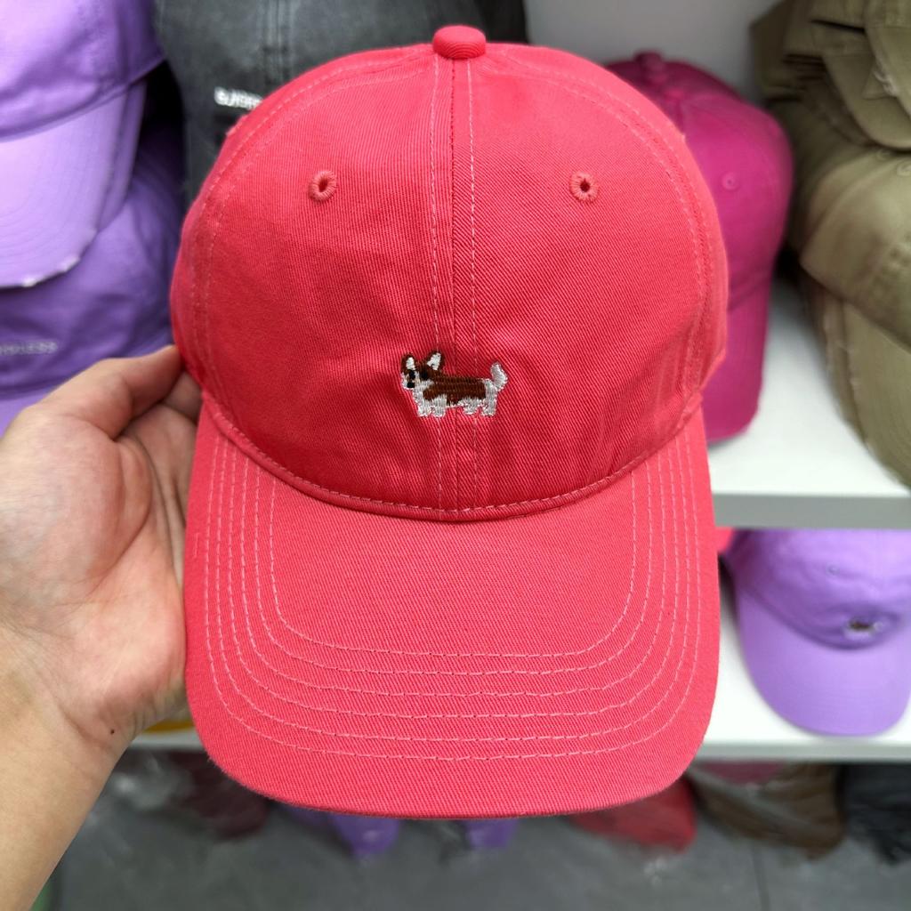 Women's Spring and Summer Korean Version Cute Cartoon Puppy Embroidered Soft Cotton Baseball Cap Couple's Baseball Cap Showing Small Face