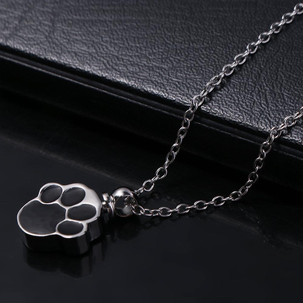 Waterproof Urn Necklaces Paw Print Ash Holder Necklace Wearable Urn Necklace  Fashion Accessories
