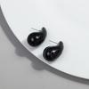 New AB Colorful Chunky Teardrop Earrings Dupes for Women Smooth Hollow Thick Water Drop Earring Hoops Trendy Jewelry Lightweight
