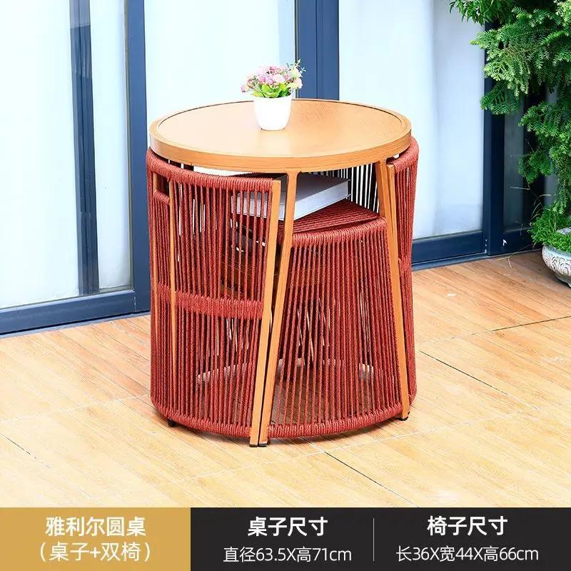 Outdoor,rattan chair,combination,leisure,courtyard,balcony, tables and chairs, modern, open-air, garden, rainproof, coffee table