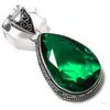 Natural Peridot Gemstone Handmade 925 Sterling Silver Gift Pendant 2.17" U8h19