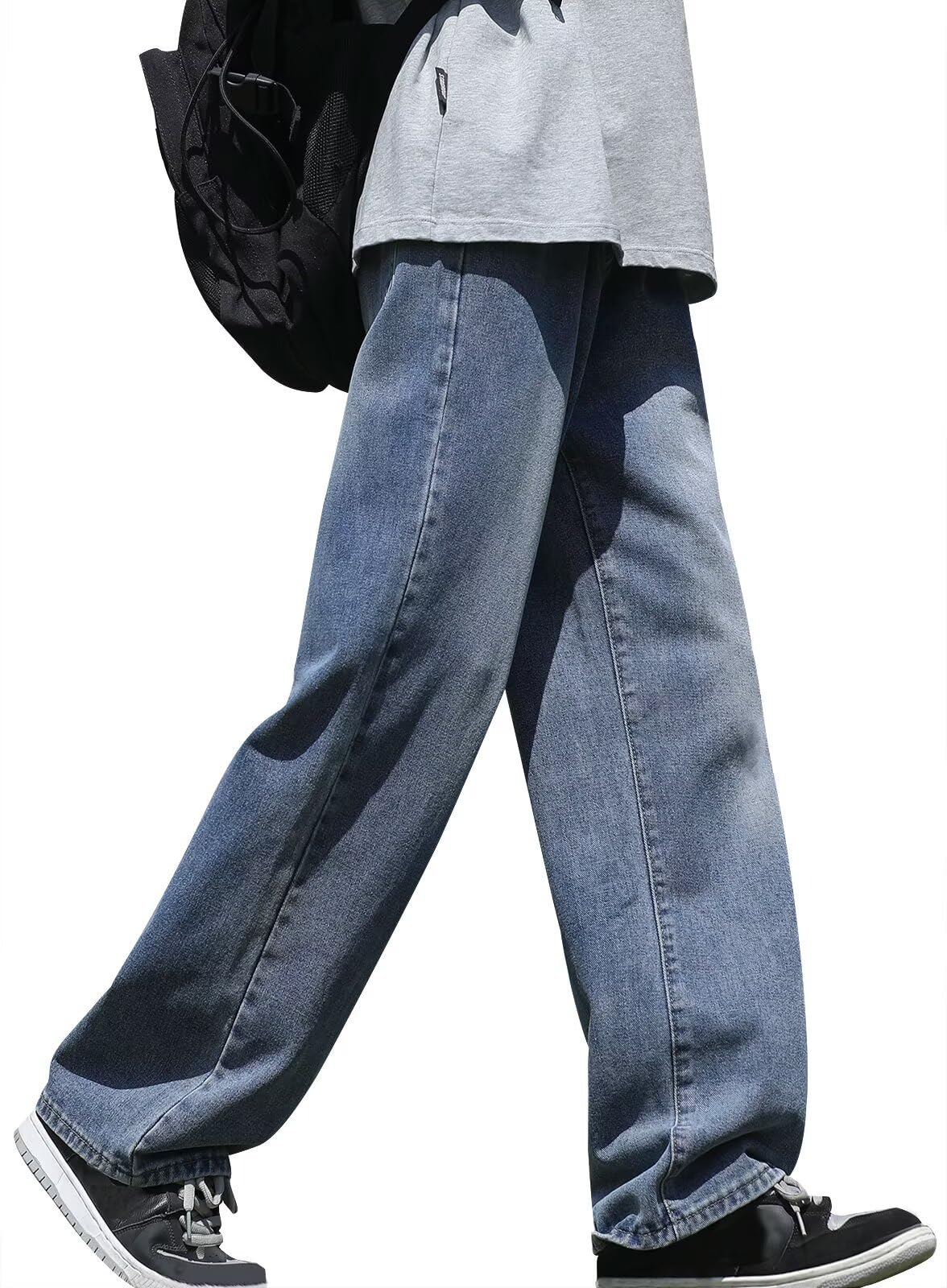 

Брюки Bluefeel Wide Leg Plus и Straight Wide Leg для улицы и темно-синие мужские джинсы, размеры, удобные, дышащие, износостойкие, посадка, стиль,