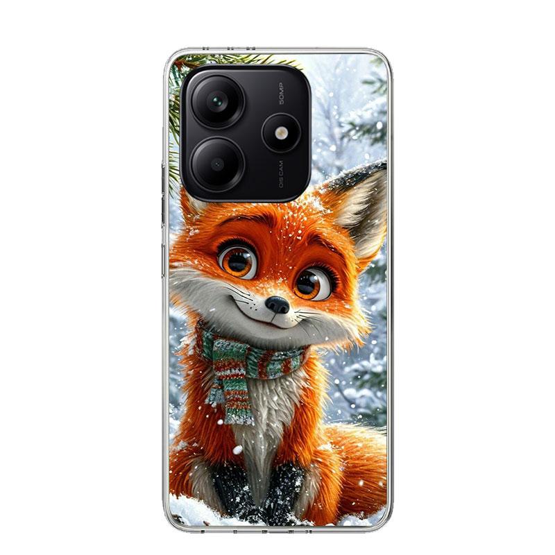 Tier Fuchs Handyhülle Für Xiaomi Redmi Note 15 14 13 12S 12 Pro Plus 11S 11E 11 11T 10S 10 Kunst Weiches Muster Cover Redmi Note 14