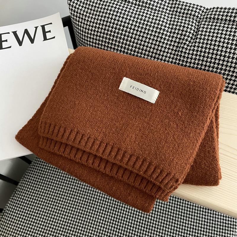 Feiding Fei Koreanischer Stil Einfarbiger Gestrickter Wollschal für Studenten