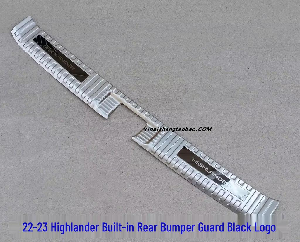 Rear Bumper Guard & Step for 2022-2024 Highlander, Crown Lu Fang Stainless Steel Trunk Protector