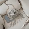 Hot Sale Tassel Cotton Thread Straw Bag Handwoven Bag Wool Small Square Bag Shoulder Crossbody Bag