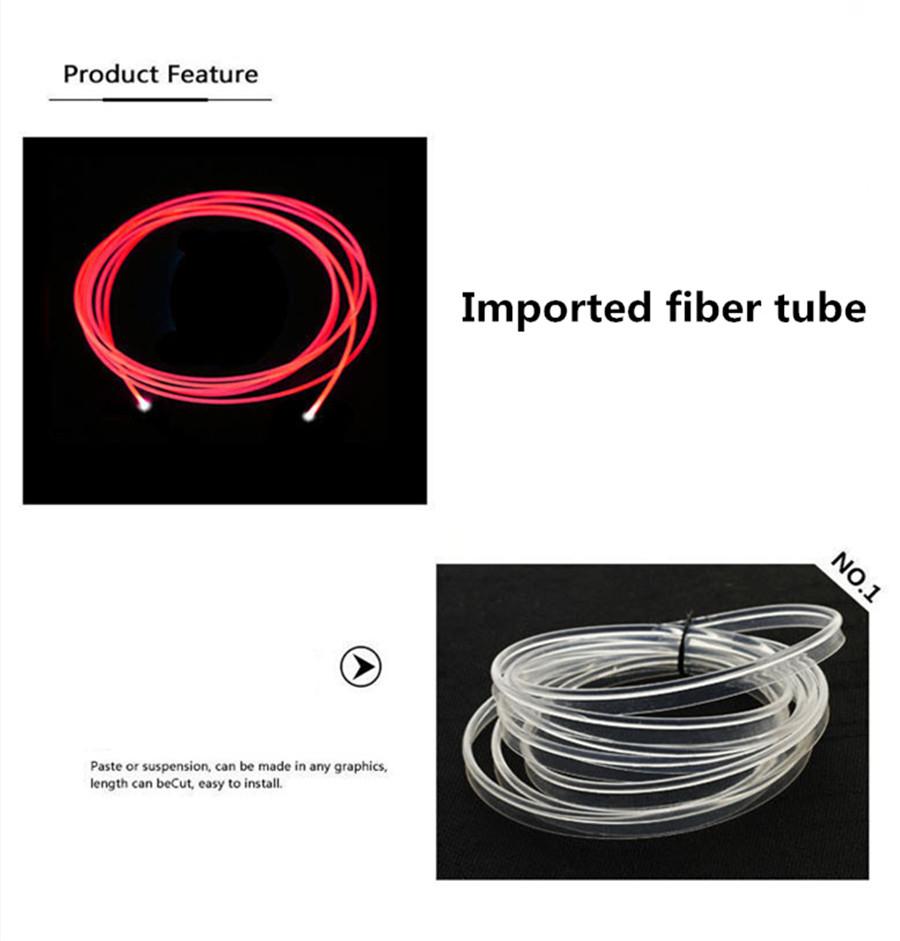 9 in 1 RGB LED Optical Strip Light Bluetooth App Control 12V Car Styling