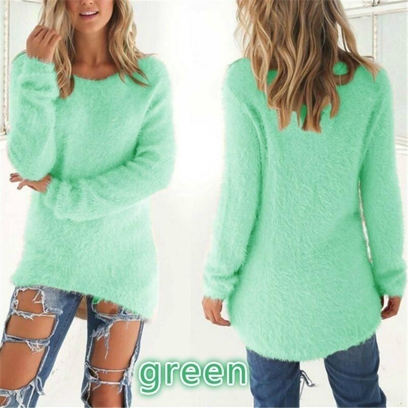 Womens Clothes Autumn and Winter Sweaters Casual Long Sleeve Sweaters Ladies O-neck Shirts Cotton Pullover Loose Sweaters