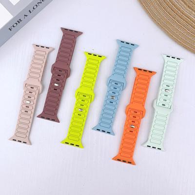 Creative Silicone Strap For Apple Watch Ultra 9 8 7 49mm 45mm 41mm Silicone Band For iWatch 6 5 4 SE 44mm 40mm 42mm