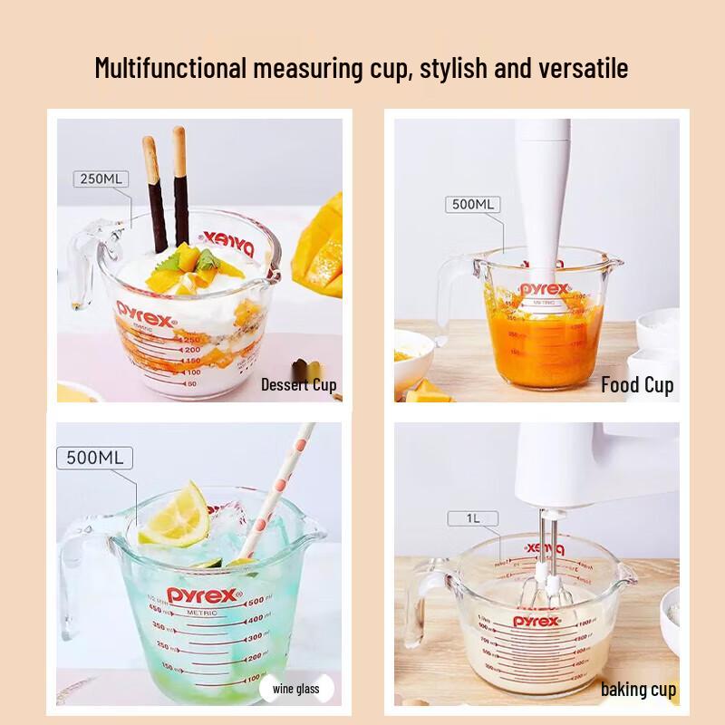 PYREX Heat-Resistant Glass Measuring Cup Set