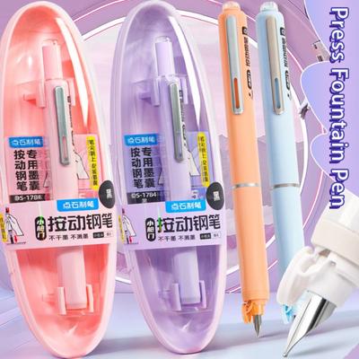 Press Type Erasable Pen Retractable Calligraphy Wriiting Pen New Fountain Pen  Students