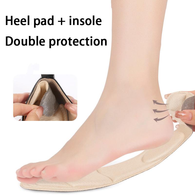 T-shaped Women's Insoles High Heels Comfortable Shock-Absorbing Insoles Shoe Size Adjustment Heel Protector 2Pcs/4Pcs
