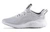 Adidas AlphaBounce Comfortable Round Toe Abrasion Resistant Low top Kids' Running Shoes Gray White BB7094