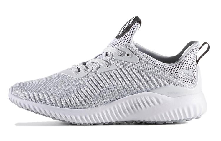 

Adidas AlphaBounce Comfortable Round Toe Abrasion Resistant Low top Kids Running Shoes Gray White BB7094 36.5