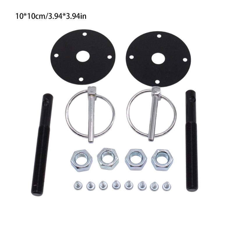 Universal Vehicle Hood Locking Latches Easy Installation Black Aluminum For SUV Truck Vehicle Off Roading Driving Safety