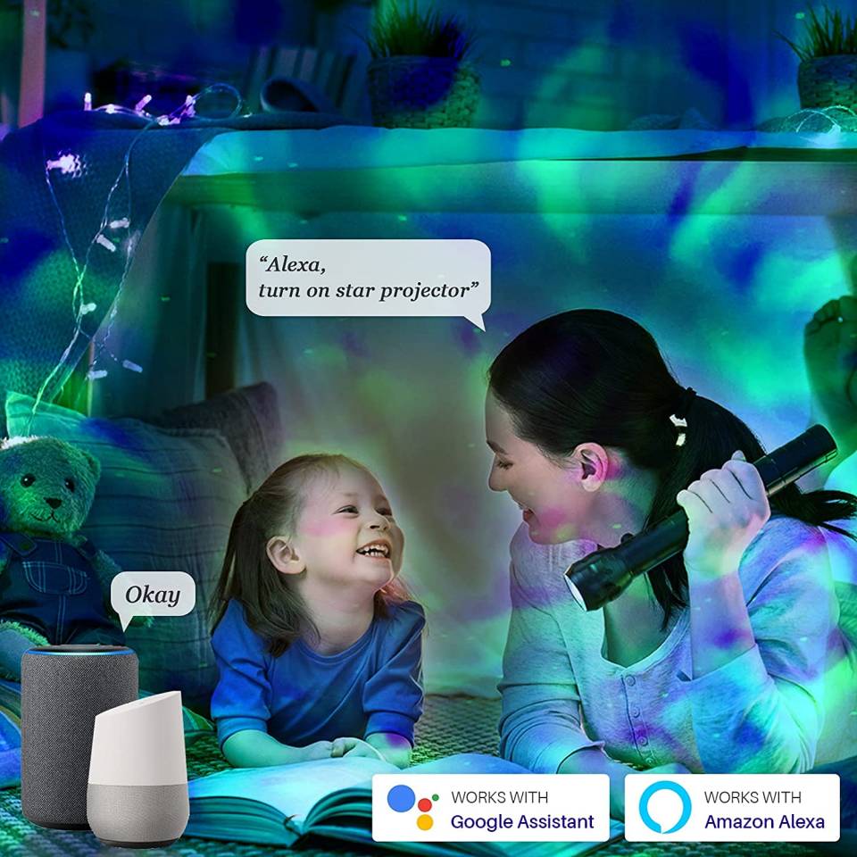 Space Dog Night Light Galaxy Star Astronaut Projector App Nebula Lamps Led Lights Smart Bluetooth Speaker For Bedroom Decorative Gift